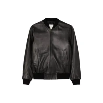 Sandro Leather Bomber Jacket