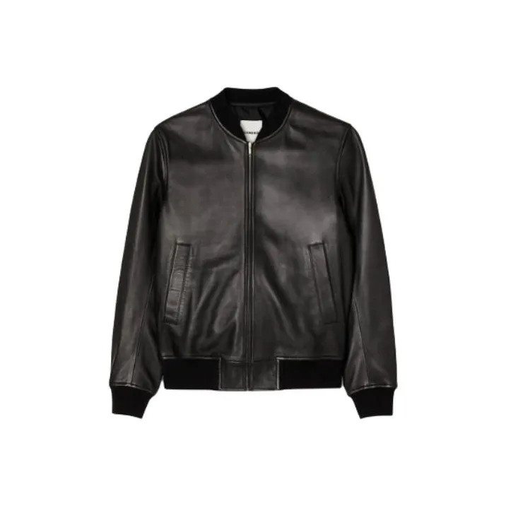 Sandro Leather Bomber Jacket-0