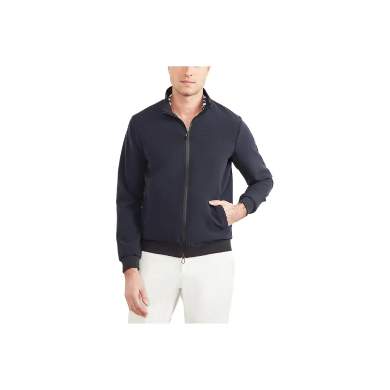 GUESS Logo Zip-Up Jacket Jackets Coats Men's Marine Blue-0