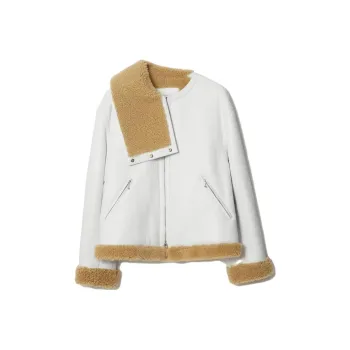 Burberry Leather Jacket Men's White