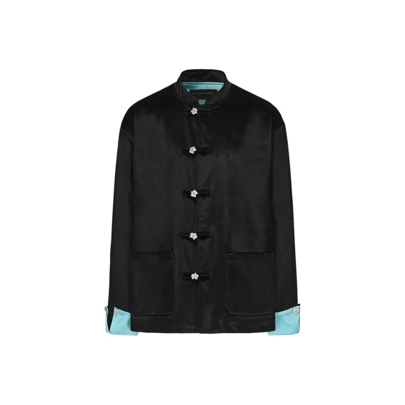 GALLIANO LANDOR Jackets Coats Unisex Black Blue-2