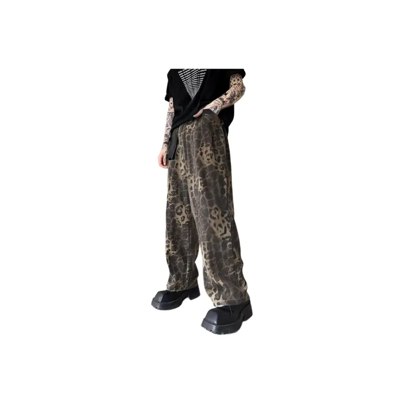 TONYKRZ Jeans Unisex Leopard Print-4
