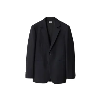Burberry Wool Tailored Jacket Jackets & Coats Men's Marine Blue