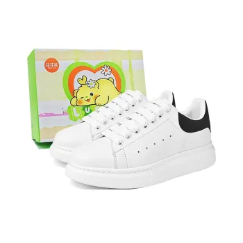 Budding Bear Anti Slip And Wear Resistant Height Increasing Low Top Skateboard Shoes Unisex White Box