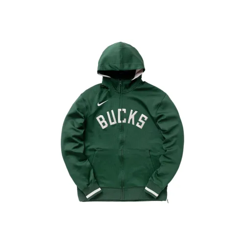 nike code x NBA Milwaukee BucksDri-Fit Showtime Jacket Men's Fir/White