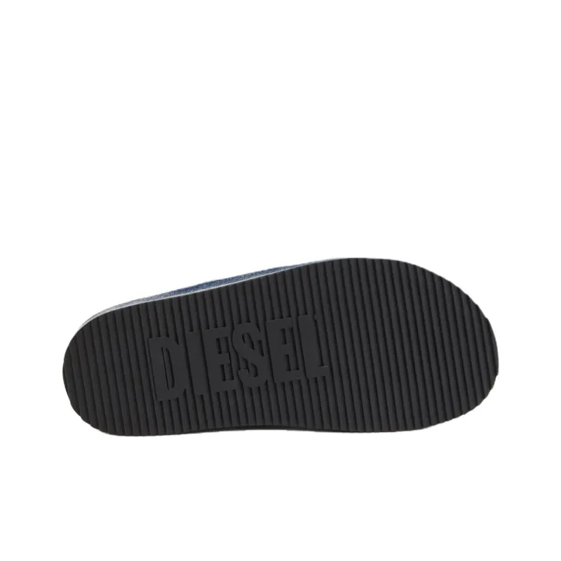 DIESEL Slide Slippers Women's Denim Blue-5