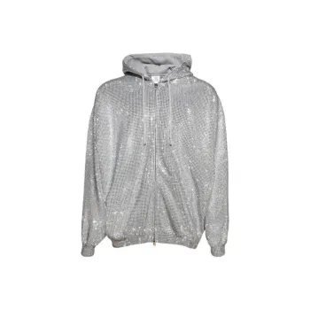 Vetements Iced Out Oversized Zip Up Hoodie