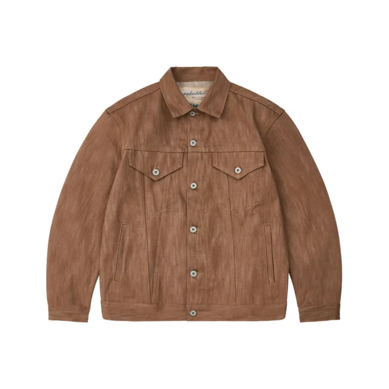 TEKABLU Jackets Coats Unisex Raw Denim Camel-0