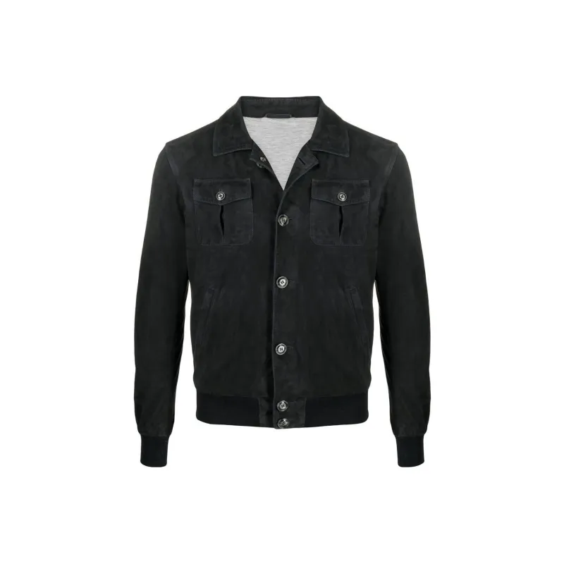 BARBA Leather Shirt Jacket-0