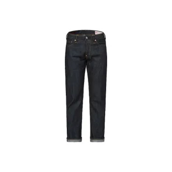 EVISU SS22 Tapered Pants Stretch Moderate Jeans Men's Denim Blue