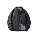 2377 Black Gray Fleece-Lined
