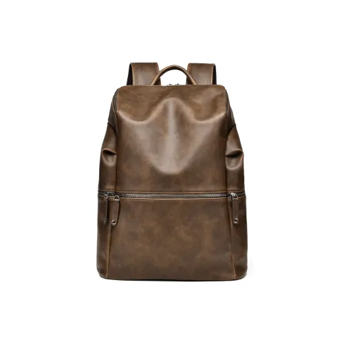 Ceion Keust Oil Wax PU Fabric Backpack Regular Unisex Multicolor