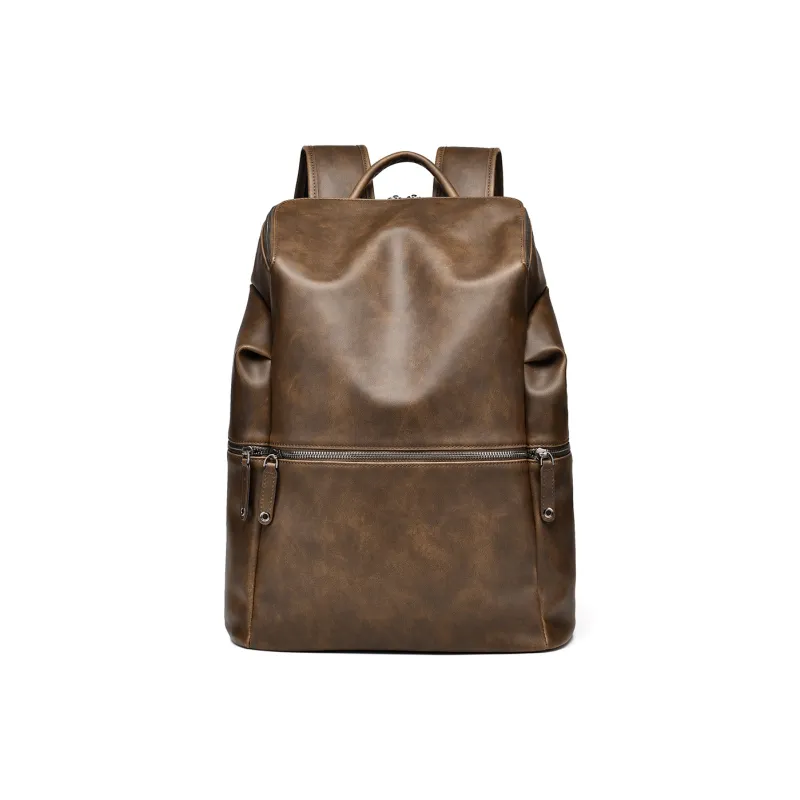 Ceion Keust Oil Wax PU Fabric Backpack Regular Unisex Multicolor-0