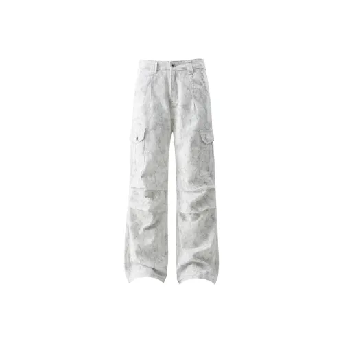 GROOL Jeans Unisex Distressed White