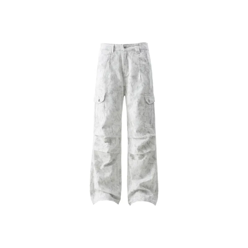 GROOL Jeans Unisex Distressed White-0