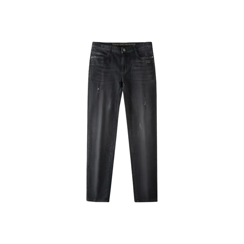 Dance With Wolves Jeans Men's Black Gray-0