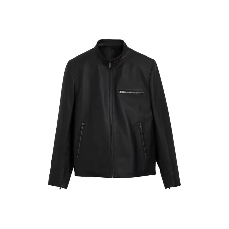 Agnes B. Leather Jackets Men Black-0