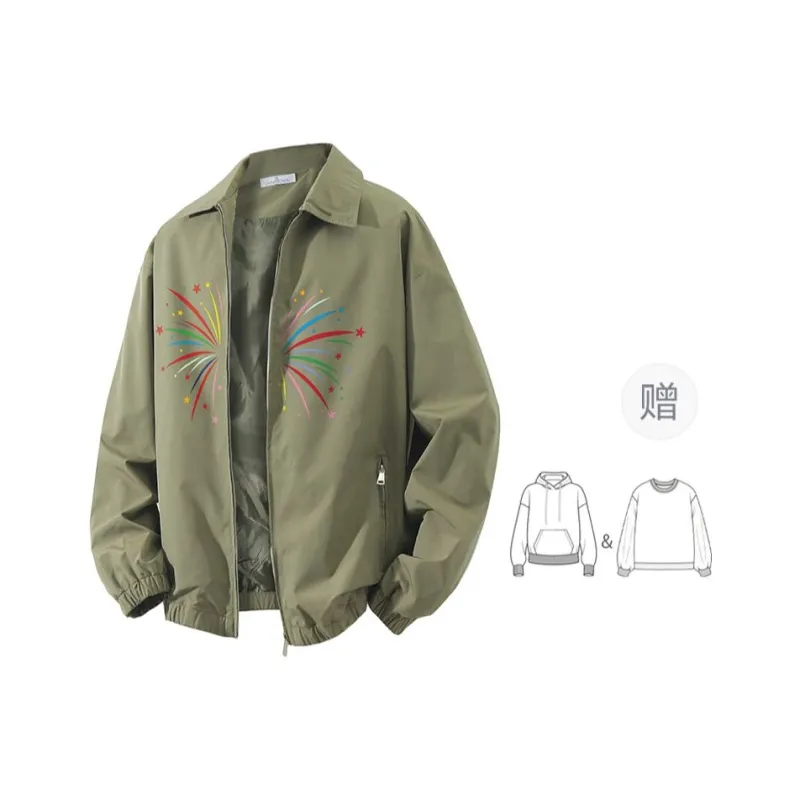 LIVINGTOWN Jackets Coats Unisex Cream Gray-19