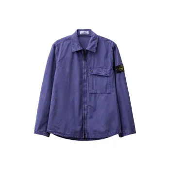 STONE ISLAND Compass Badge Zip up Overshirt