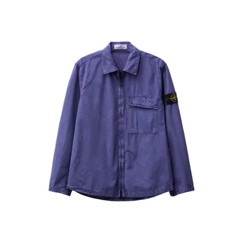 STONE ISLAND Compass Badge Zip up Overshirt