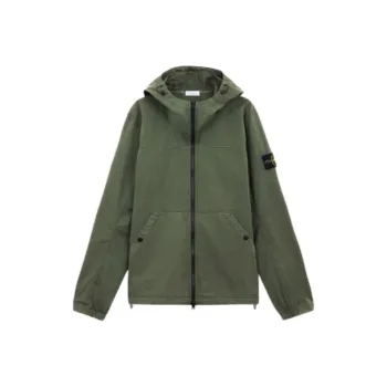 STONE ISLAND Zip Up Hooded Overshirt