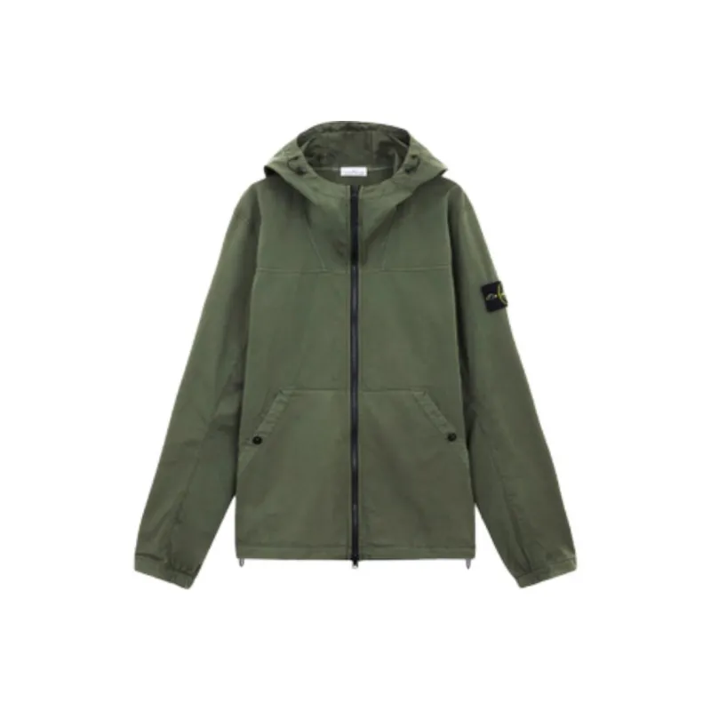 STONE ISLAND Zip Up Hooded Overshirt-0