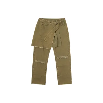 FLOAT Straight Jeans Unisex Army Green