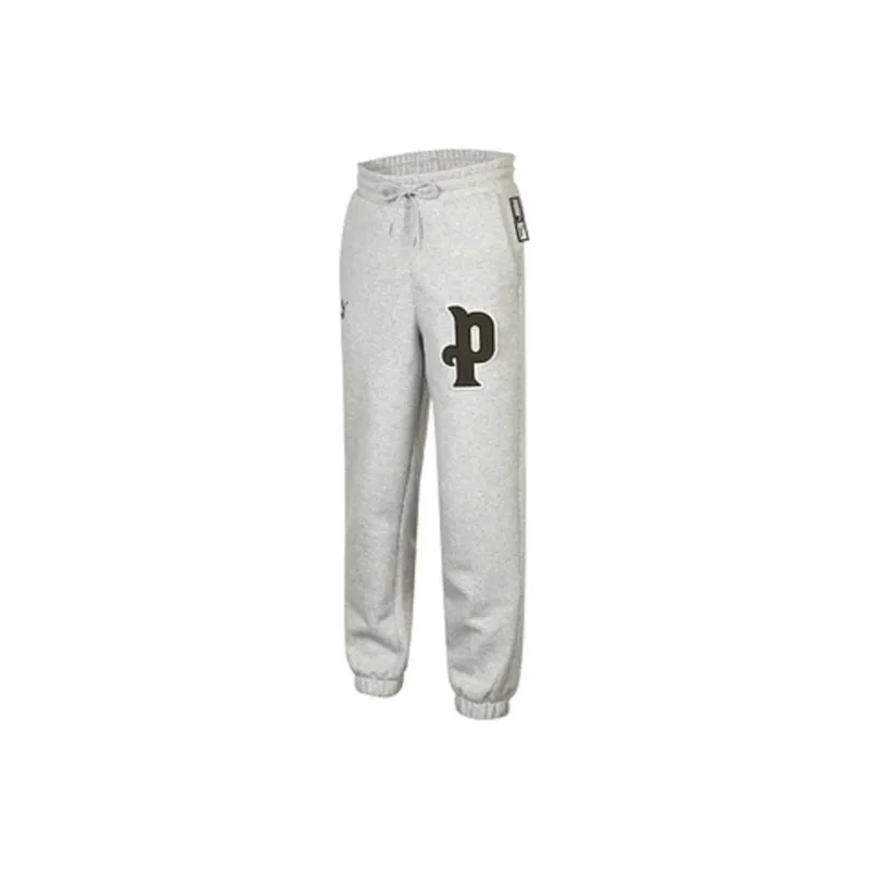 PUMA Knitted Sweatpants Men Gray-0