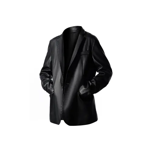 WKPY Leather Jackets Unisex Black