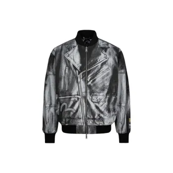 EVISU Jackets Men Denim Black Full Floor