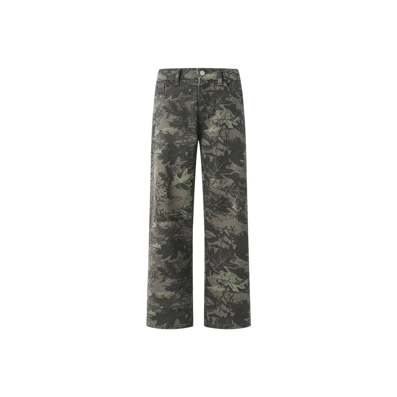 DS'DIARY Jeans Unisex Camouflage Leaf-0