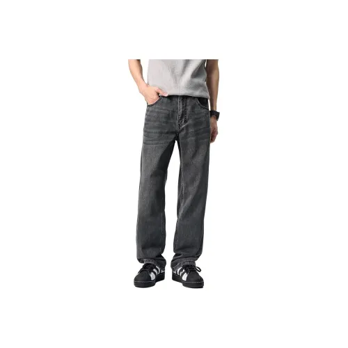 【dme】 Jeans Unisex Black Gray Color