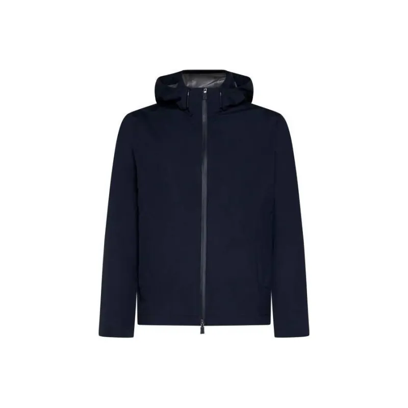 HERNO Zip-Up Hooded Laminar Windbreaker Jacket-0