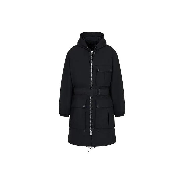 EMPORIO ARMANI FW23 Trench Coat Men's Black-0