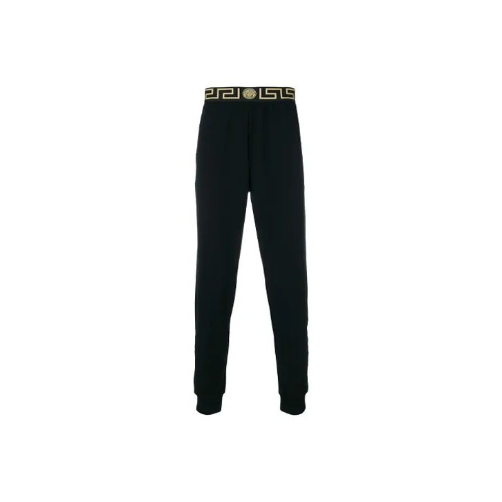 VERSACE Knitted Sports Pants Men's Black-0