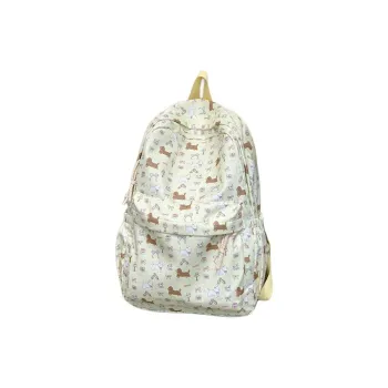 H YXIANG Nylon Backpack Regular Women's Floral Puppy