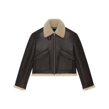 GIVENCHY FW23 Leather Jacket Men's Brown