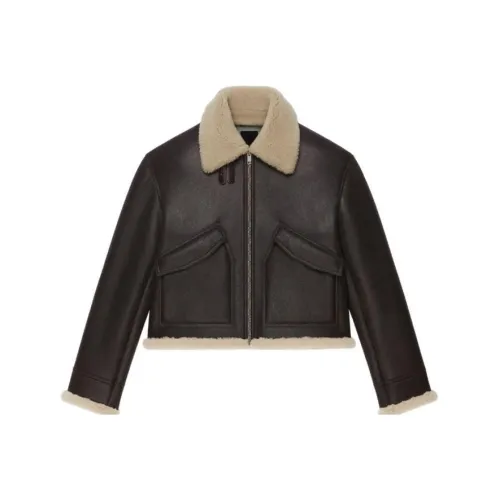 GIVENCHY FW23 Leather Jacket Men's Brown