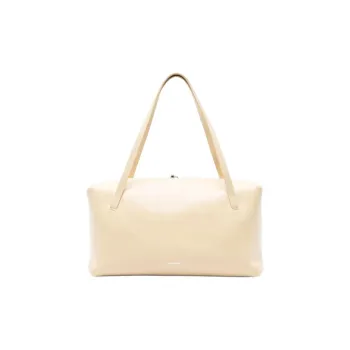 JIL SANDER Goji Calfskin Handbag Medium Size Women's Beige