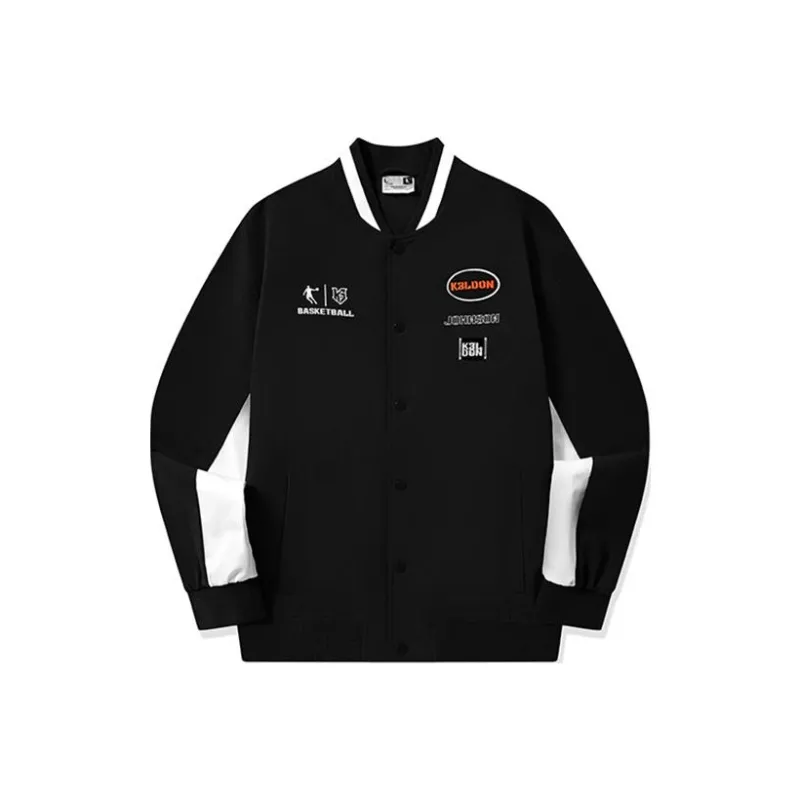 QIAODAN Jackets Coats Men's Black/Light Moss Gray-0