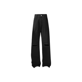 COC CUBE Jeans Unisex Black Ripped