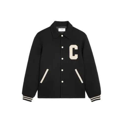 CELINE Baseball Teddy Jacket In Textured Wool