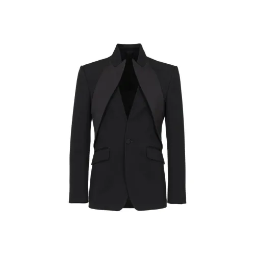 Alexander McQueen Twisted Lapel Tuxedo Jacket Jackets Coats Men's Black