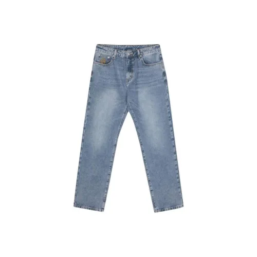 BILLIONAIRE BOYS CLUB Diamond & Dollar-embroidery Jeans