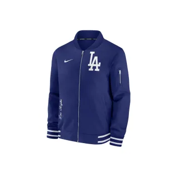 Nike Los Angeles Dodgers Authentic Collection Dugout Men's Nike Mlb Full Zip Bomber Jacket