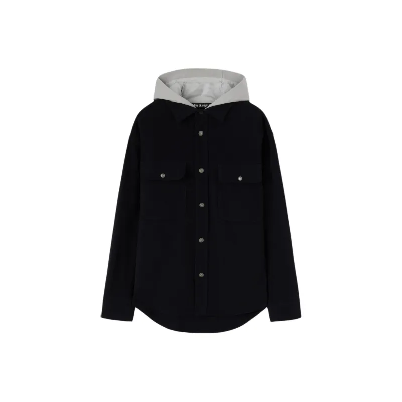 PALM ANGELS Monogram Embroidered Hooded Jacket-0