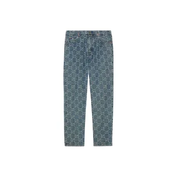 GUCCI GG jacquard Mid rise Straight leg Jeans
