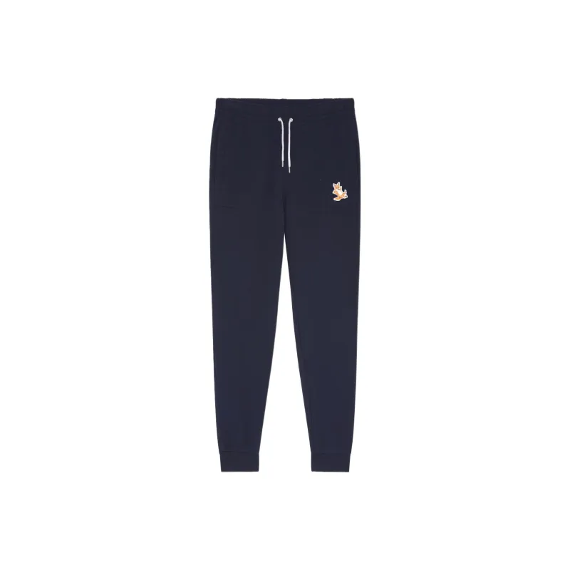 Maison Kitsune Knitted Sweatpants Men Navy Blue-0