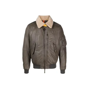 PARAJUMPERS Josh Leather Bomber Jacket