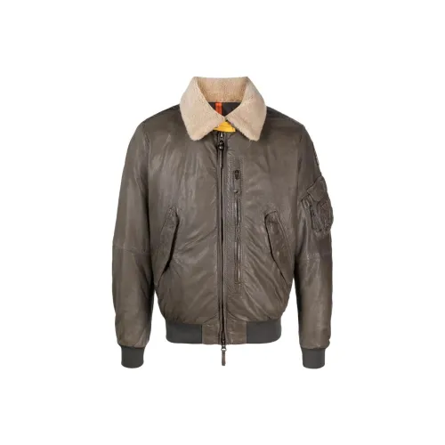 PARAJUMPERS Josh Leather Bomber Jacket
